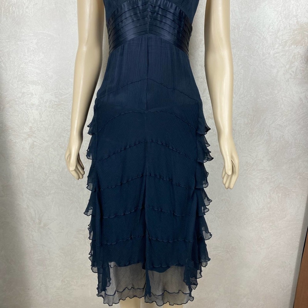 MaxAzria Collection Silk Ruffle Evening Dress - Picture 6 of 6